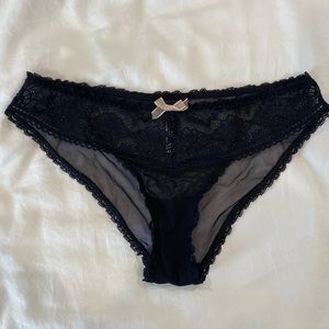 Adore Me Black Lace Bikini Undies